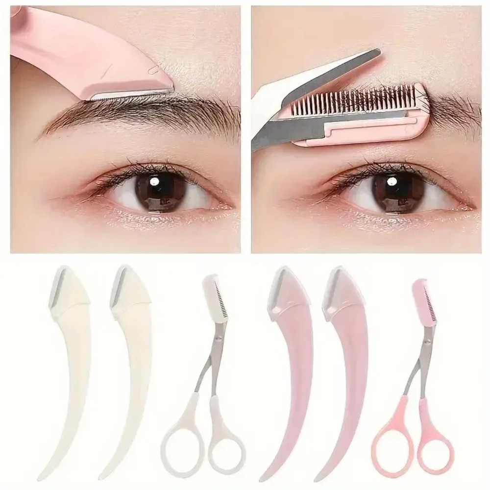 Men'S Grooming Razor Kit - Eyebrow Trimmer Set for Beginners Curved