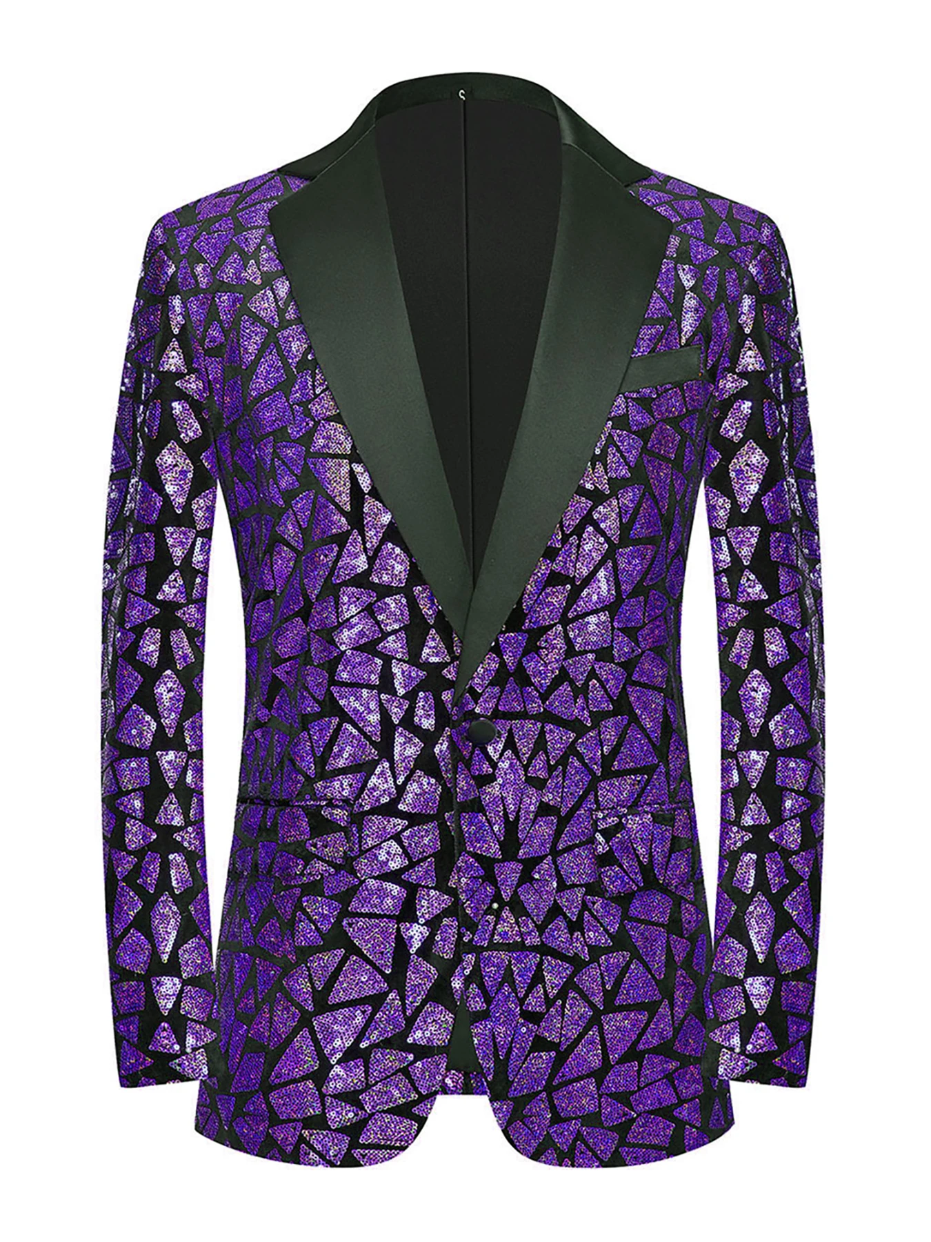 Men'S Grooming Mirror - Men's Luxury Laser Sequin Blazer Jacket