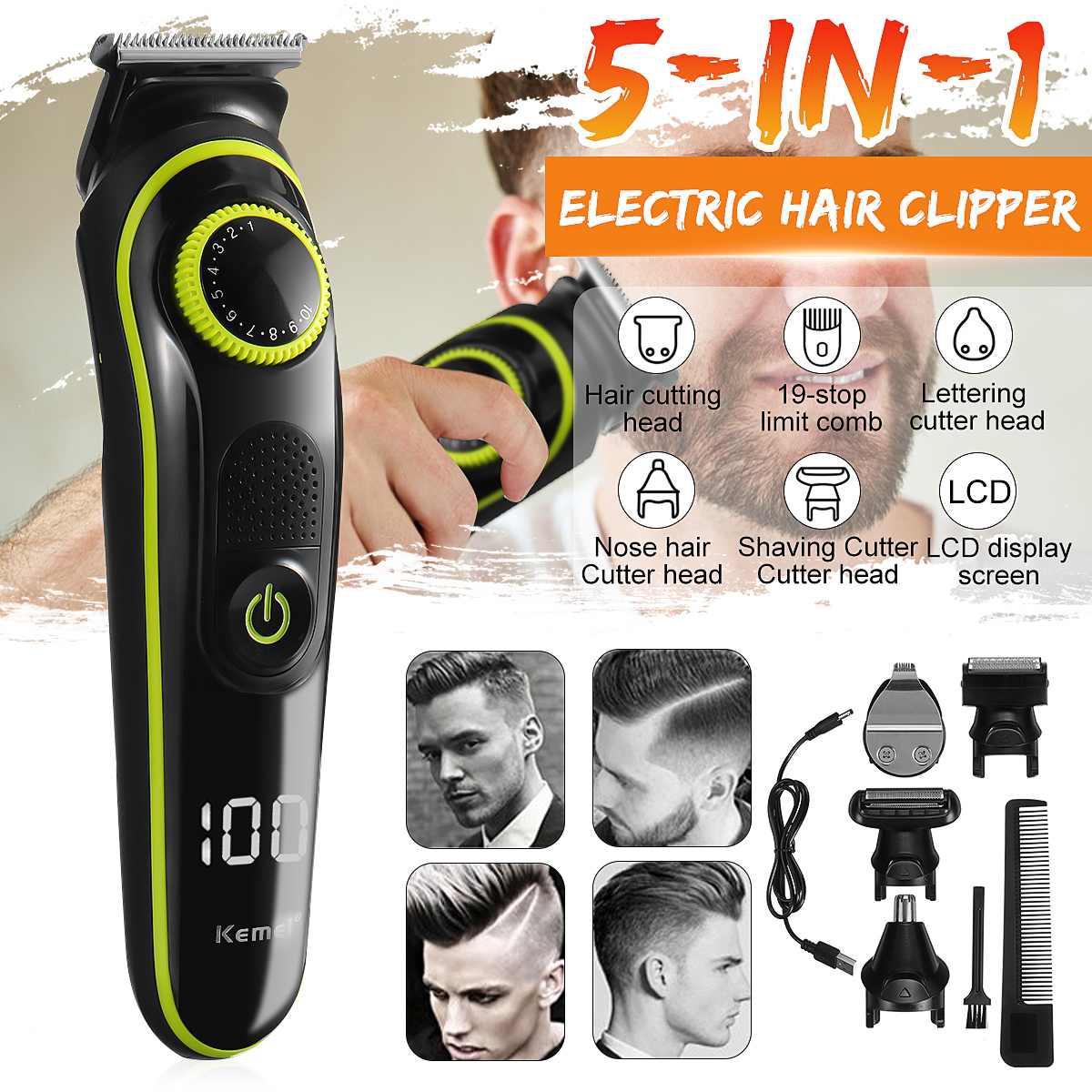 Kemei 696 Multifunctional Trim - Men'S Grooming Razor Kit のレビューと価格