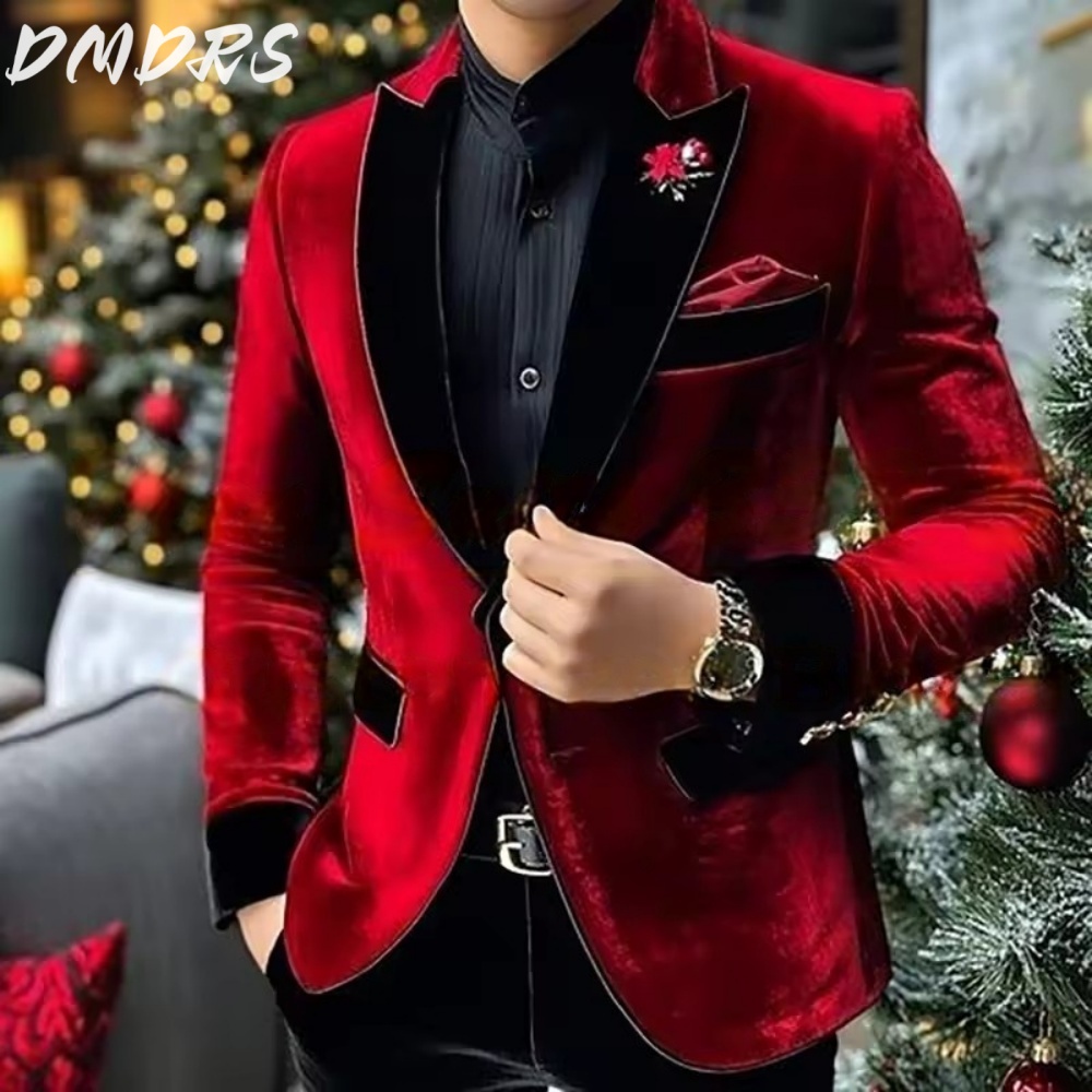 Formal Velvet Men Suits Fashio - Men Grooming Outfit のレビューと価格