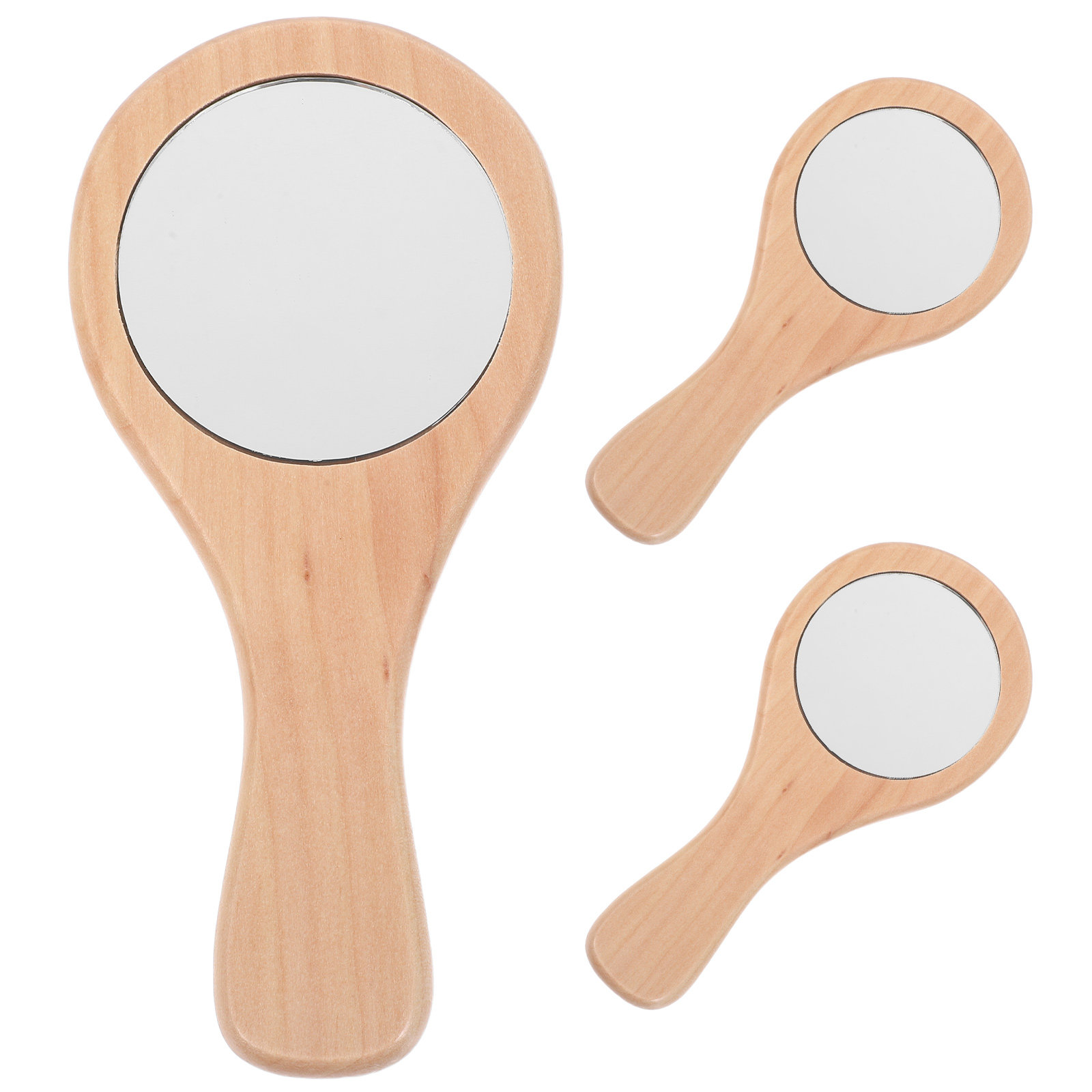 3Pcs Mini Handheld Makeup Mirr - Men'S Grooming Mirror のレビューと価格
