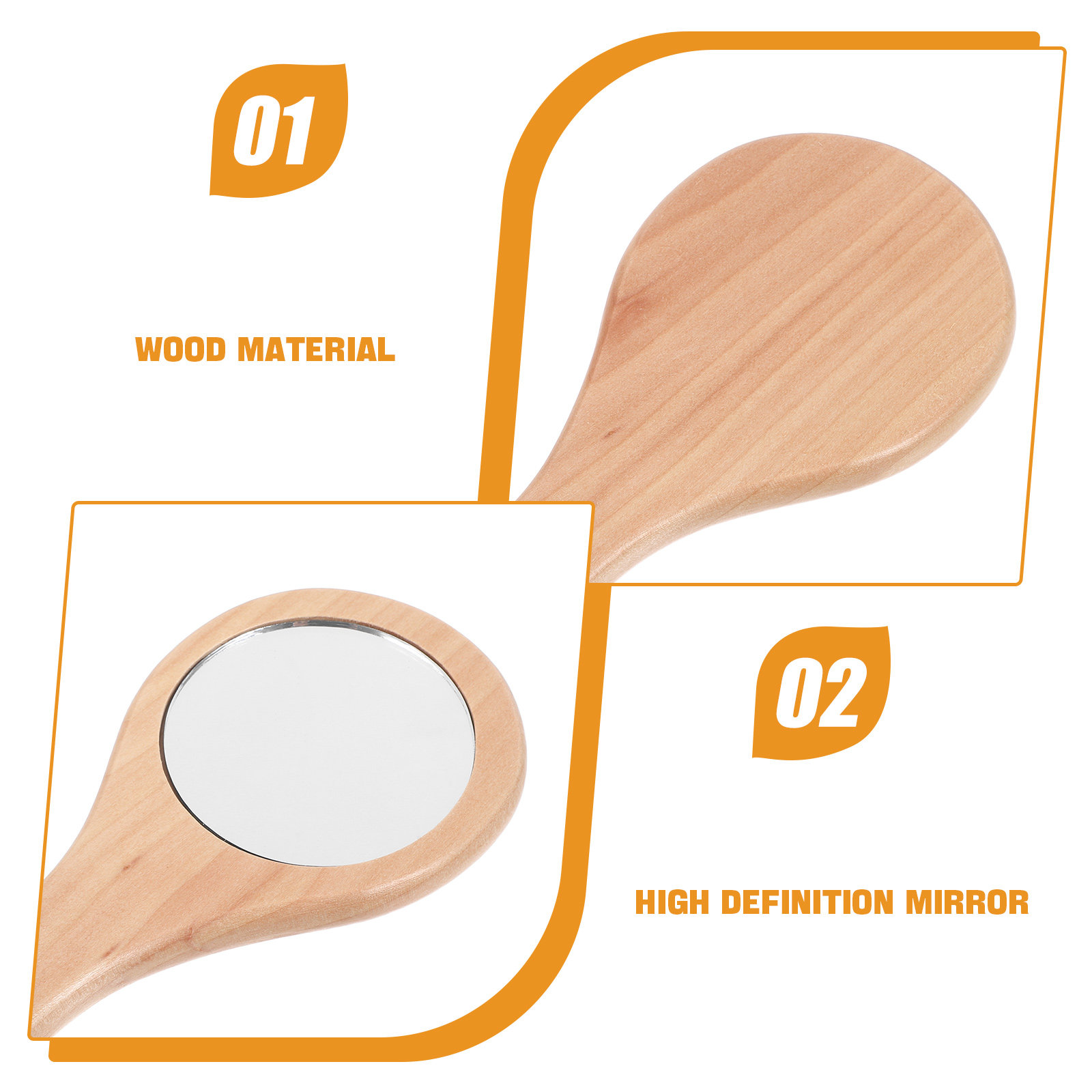 3Pcs Mini Handheld Makeup Mirr - Men'S Grooming Mirror のレビューと価格