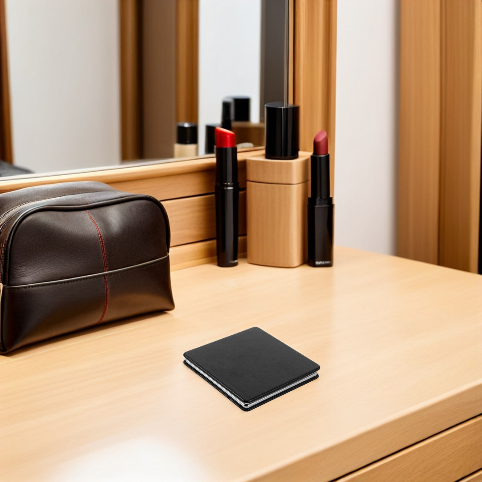 Folding Compact Mirror 8Cm Por - Men'S Grooming Mirror のレビューと価格