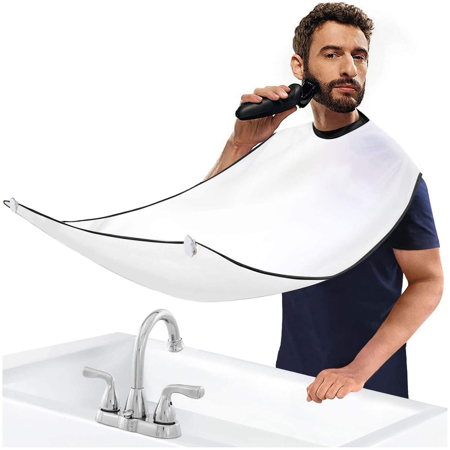 1pc Men Beard Shaving Apron Tr - Men'S Grooming Mirror のレビューと価格