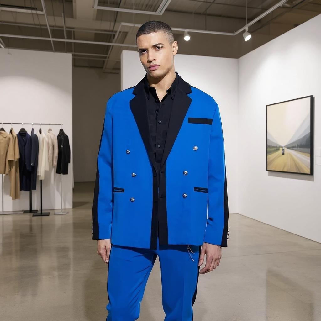 Double Breasted Men Suits Slim - Men Grooming Outfit のレビューと価格