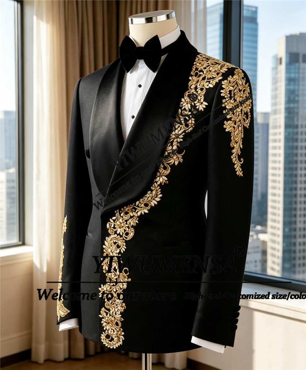 Glitter Rhinestone Beaded Suit - Men Grooming Outfit のレビューと価格