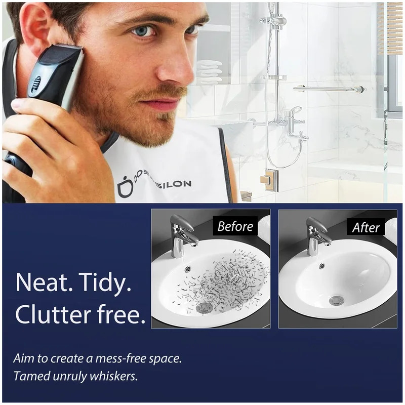 1pc Men Beard Shaving Apron Tr - Men'S Grooming Mirror のレビューと価格