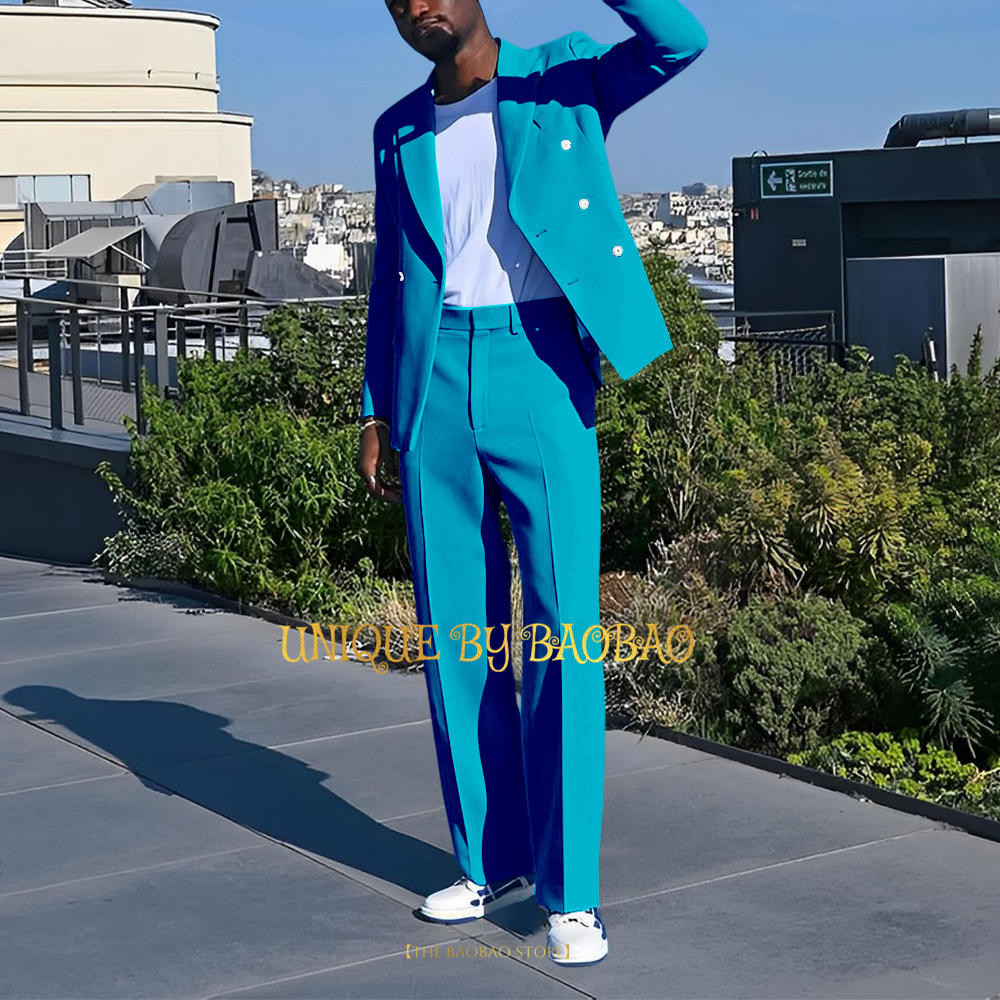 Lake Blue Men 2-piece Suit Dou - Men Grooming Outfit のレビューと価格