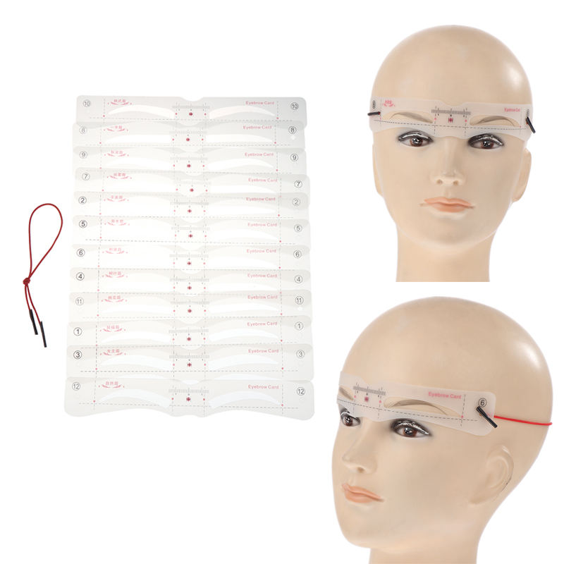 12Pcs Eyebrow Stencil Set Reus - Men'S Grooming Guide のレビューと価格
