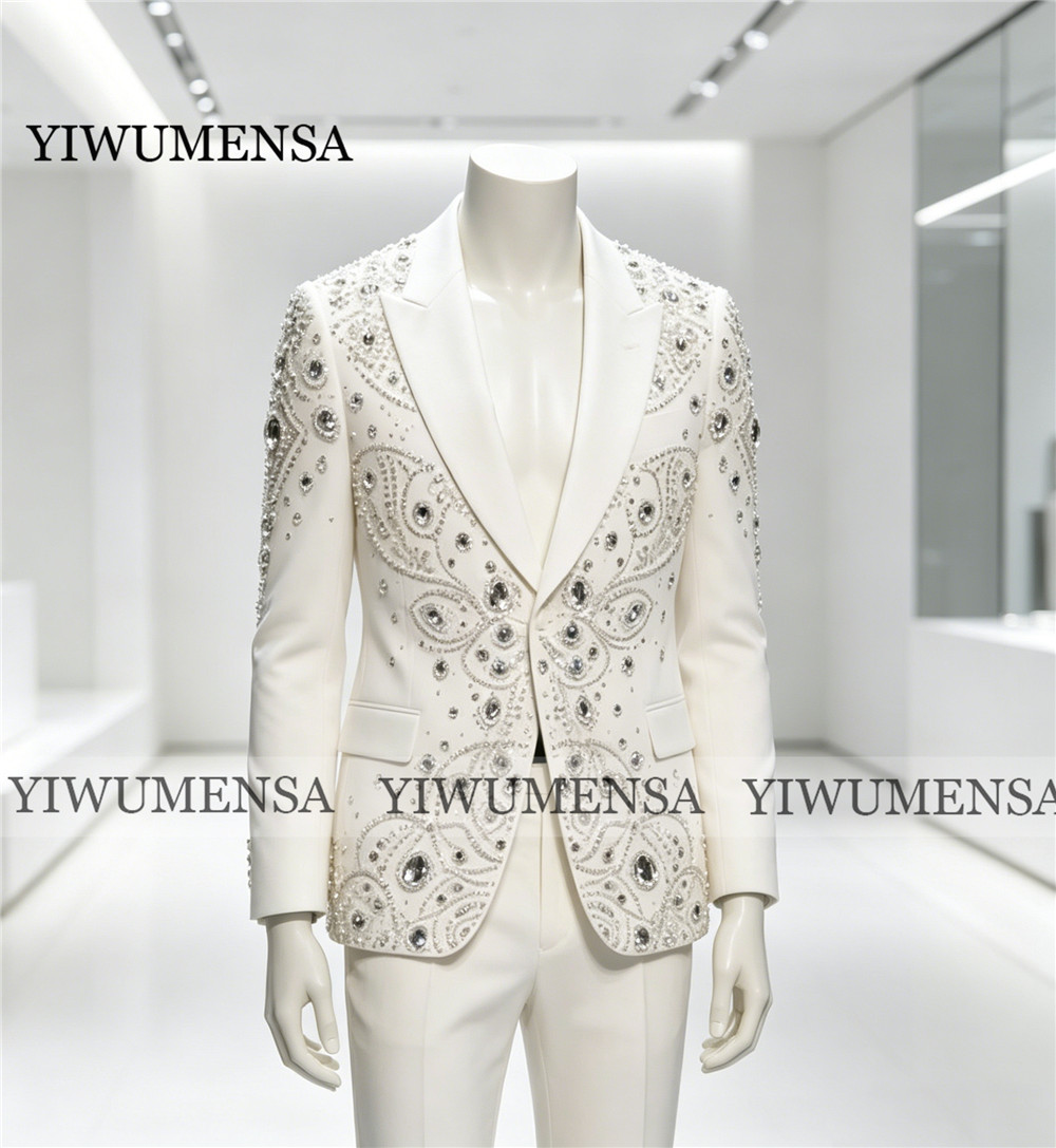Exclusive Beaded Crystals Suit - Men Grooming Outfit のレビューと価格