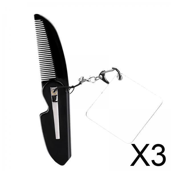 Folding Pocket Comb Hairdressi - Men'S Grooming Mirror のレビューと価格