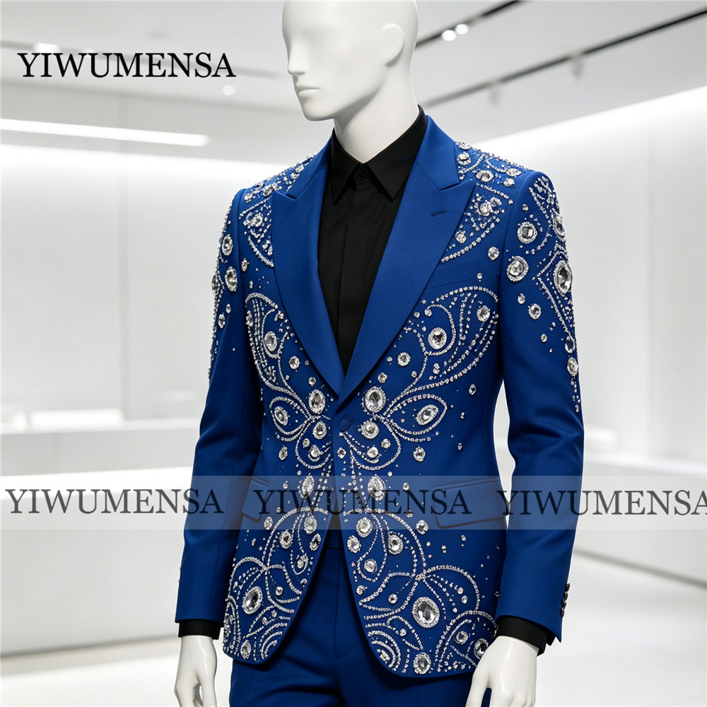 Sliver Beaded Stones Men's Sui - Men Grooming Outfit のレビューと価格