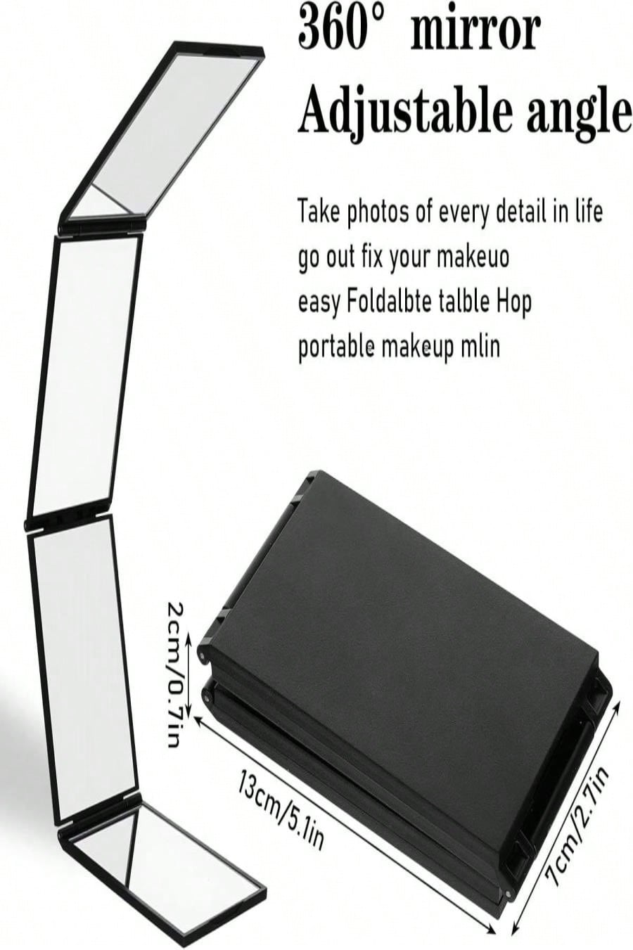 360° Foldable DIY 4-Way Mirror - Men'S Grooming Mirror のレビューと価格