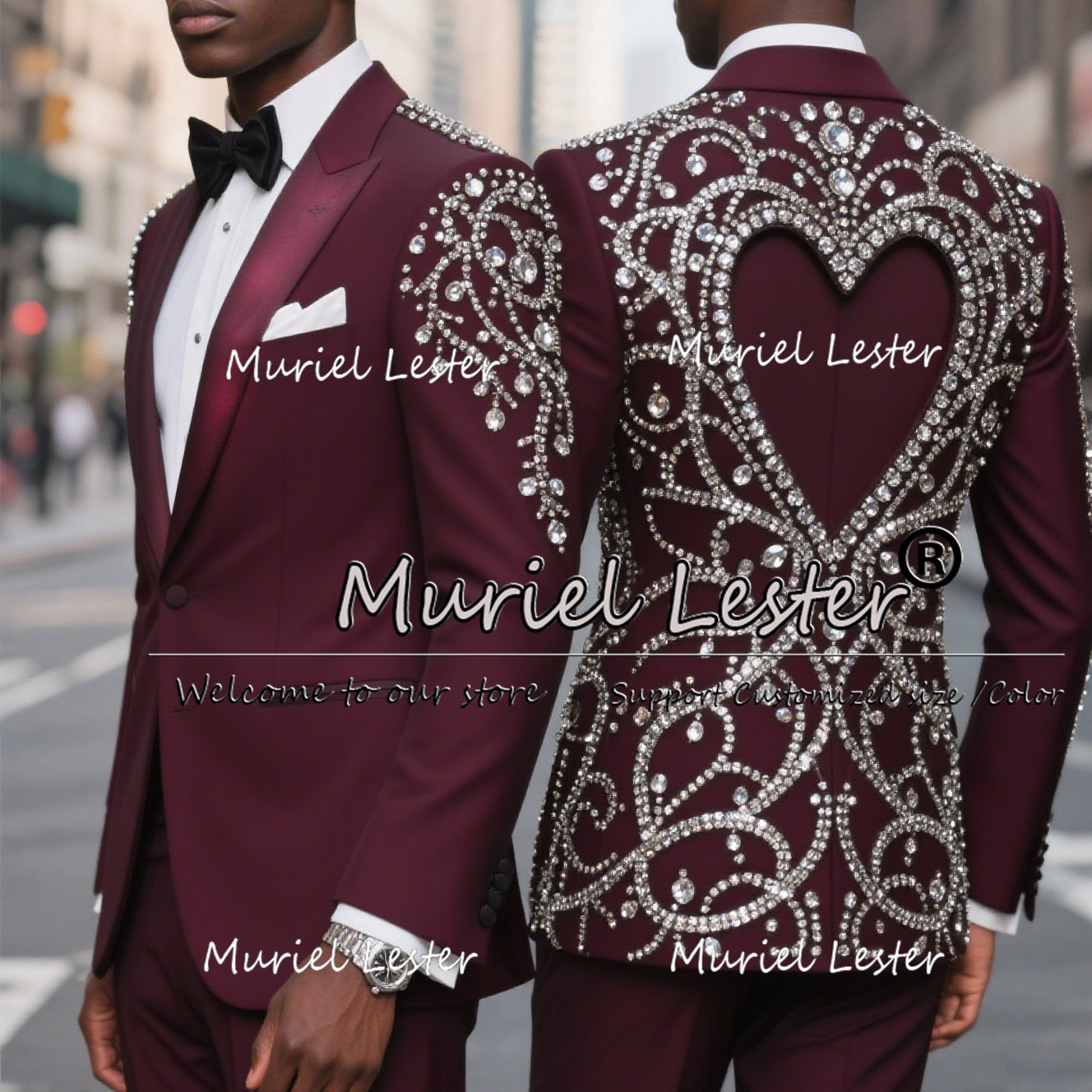 Luxury Beaded Stones Tuxedos S - Men Grooming Outfit のレビューと価格