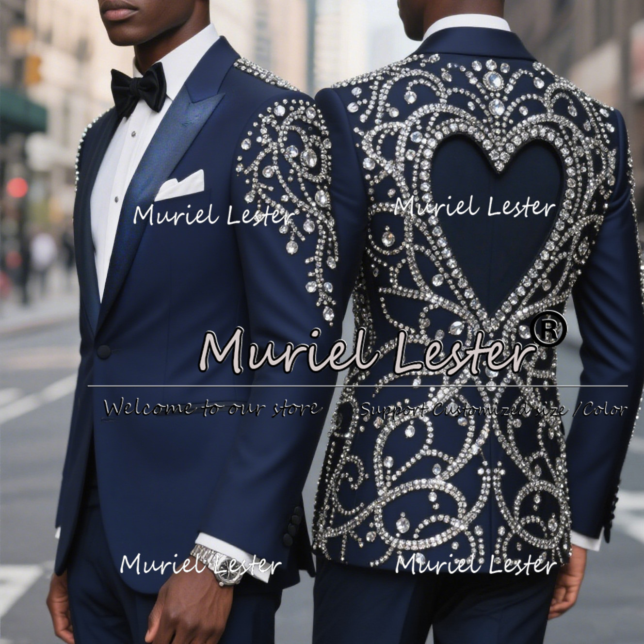 Luxury Beaded Stones Tuxedos S - Men Grooming Outfit のレビューと価格