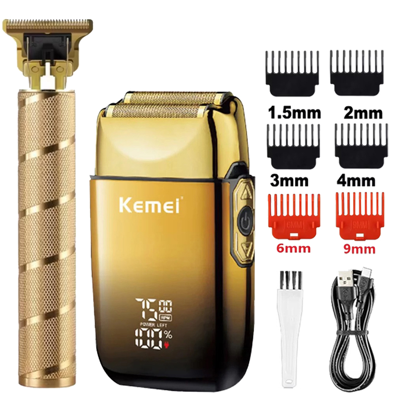 Kemei KM-TX10 T9 Hair Trimmer  - Men'S Grooming Razor Kit のレビューと価格