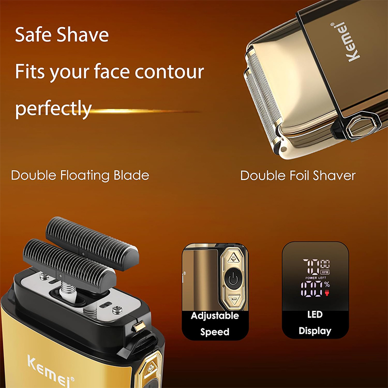 Kemei KM-TX10 T9 Hair Trimmer  - Men'S Grooming Razor Kit のレビューと価格