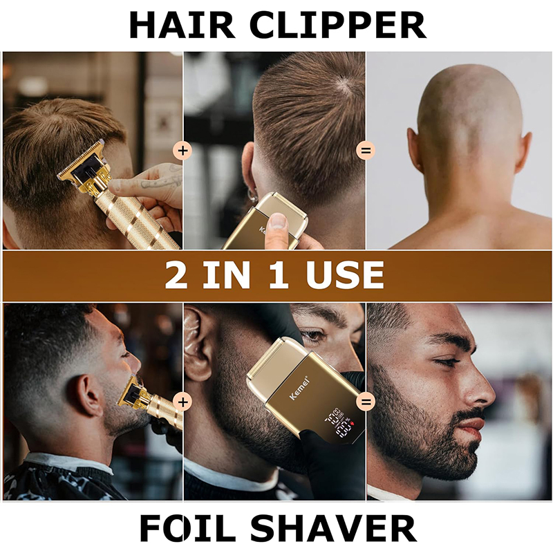 Kemei KM-TX10 T9 Hair Trimmer  - Men'S Grooming Razor Kit のレビューと価格