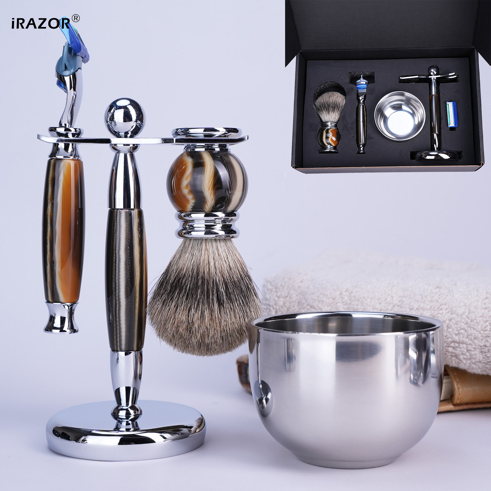 iRAZOR Luxury 5-Blade F5 Fusio - Men'S Grooming Razor Kit のレビューと価格